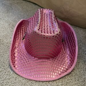 Sparkly Pink Sequin Cowboy Hat